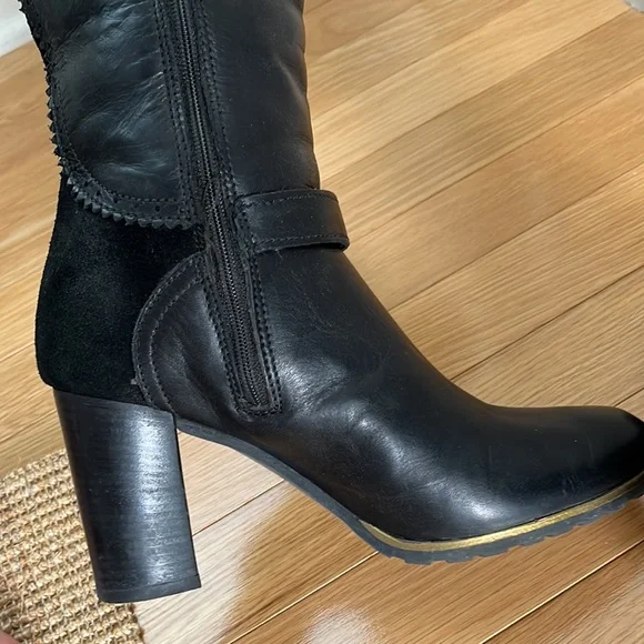 Fabianelli Italian Crafted 100% Leather Knee High Heeled Winter Boots EU 38 - Picture 7 of 12